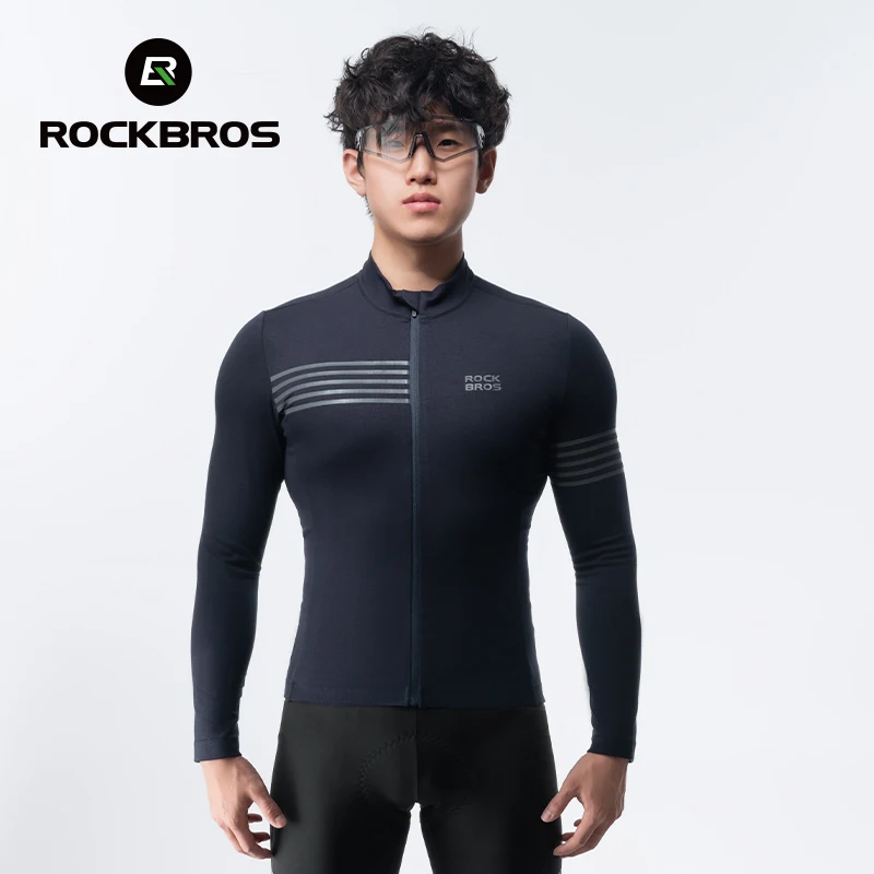 ROCKBROS Men's Bike Jackets Winter Autumn Keep Warm Long Sleeves Coat Bicycle Windproof Sports MTB Road Cycling Jacket Jerseys