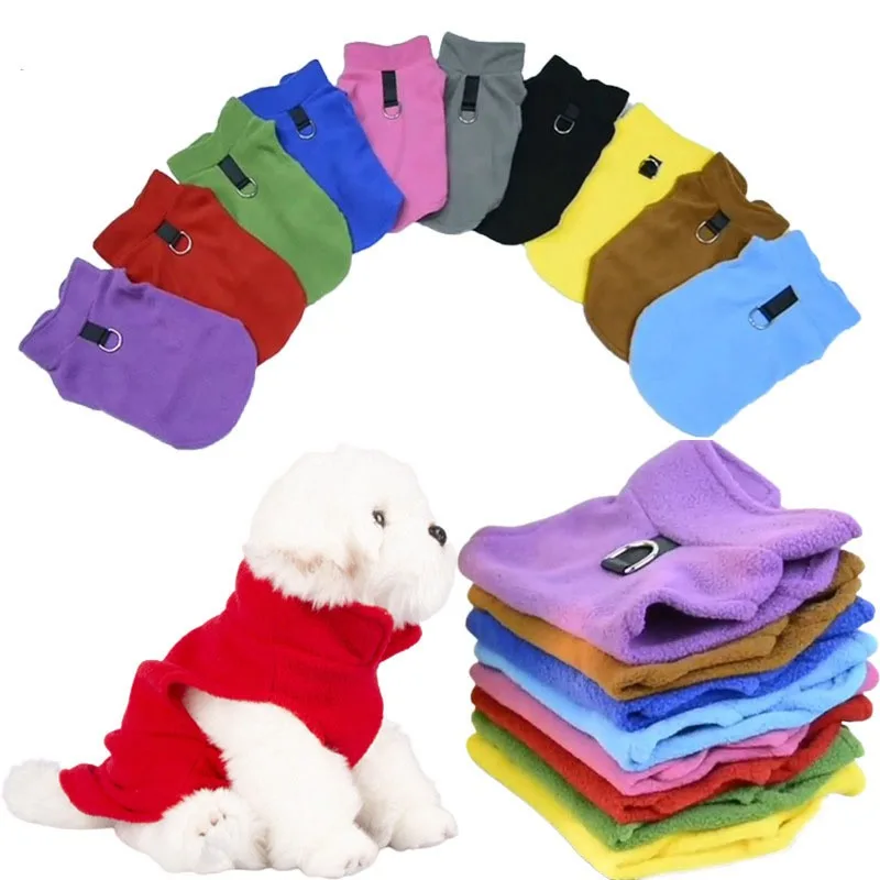 

Puppy Jumper Coat Fleece Vest Clothes Sweater Apparel Winter Pet Dog Cat Warm