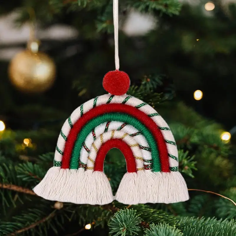 Бохо Радужный автомобильный шарм с кисточкой Мягкое автомобильное украшение