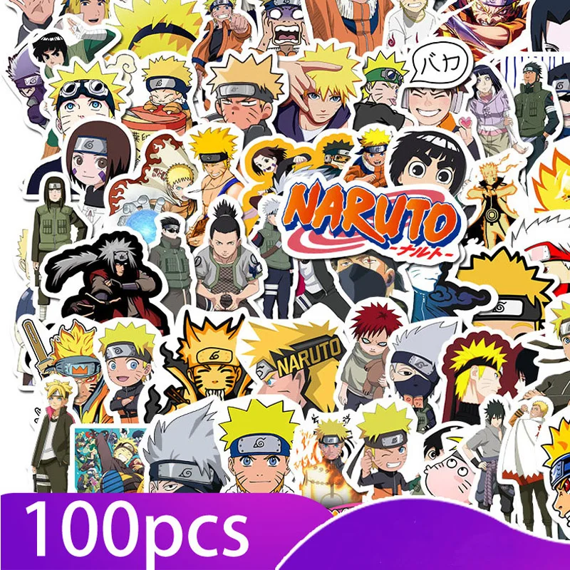 

100 оригинальные Мультяшные аниме наклейки Sasuke, водонепроницаемые, для скейтборда, мотоцикла, гитары, багажа, ноутбука, велосипеда