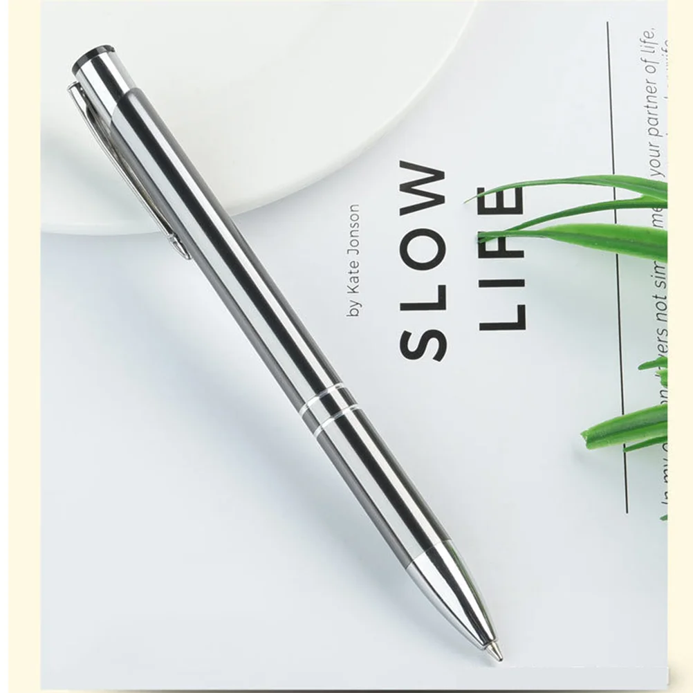 

6 Pcs Ball Point Pen Metal Ballpoint Pens Fine Stationery School Office Retractable