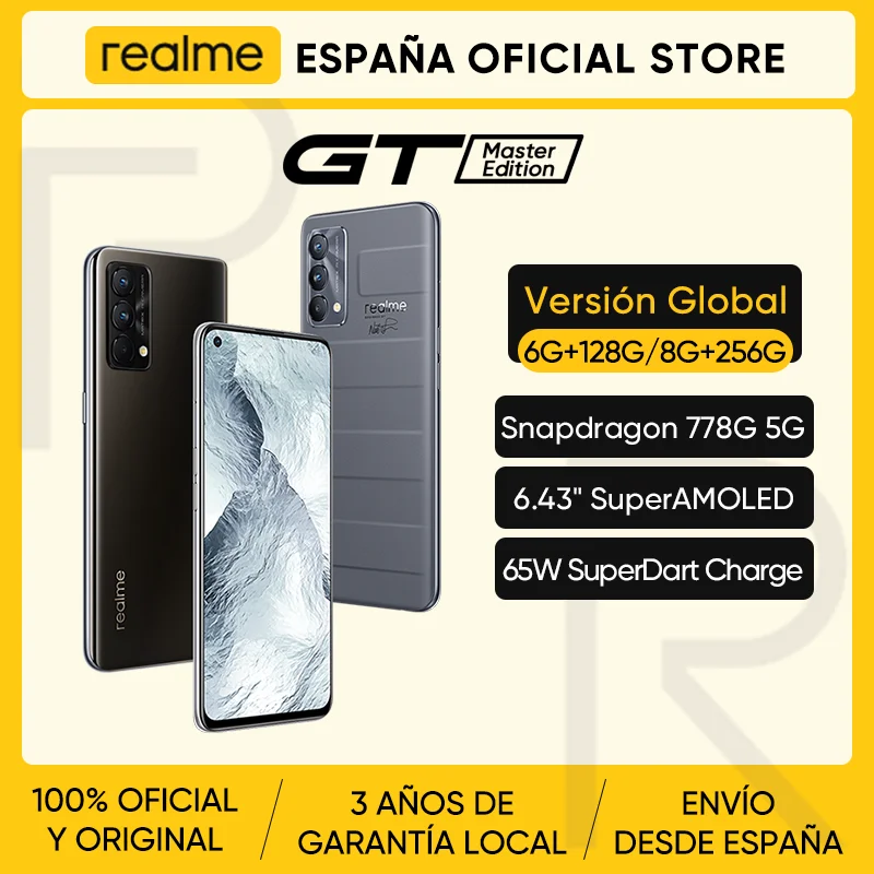 Global Version realme GT Master Edition Smartphone Snapdragon 778G 5G 128GB/256GB 6.43