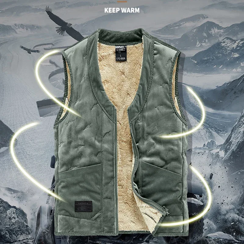 CASUMANL брендовая уличная жилетка мужская повседневная теплая на флисовой