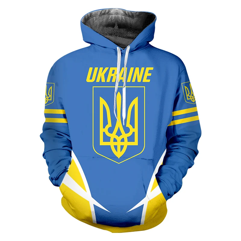 

2023 3D Ukraine Hoodie Sweatshirts Flag Ukraine Printing Men's Украна Clothing Long Sleeve Pullover Fashion Dropshipping Custom