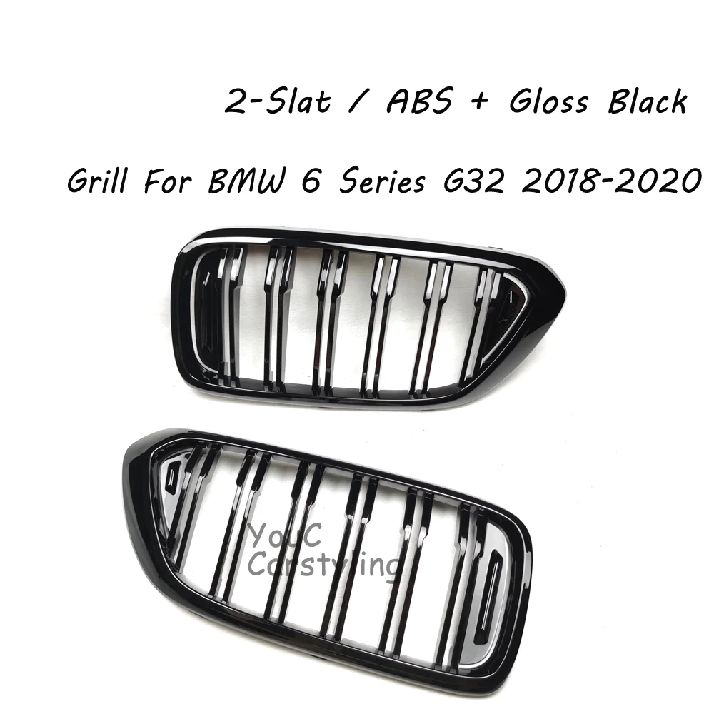 G32 Настоящее углеродное волокно двойная линия решетка для BMW 6 серии GT 2018-2020