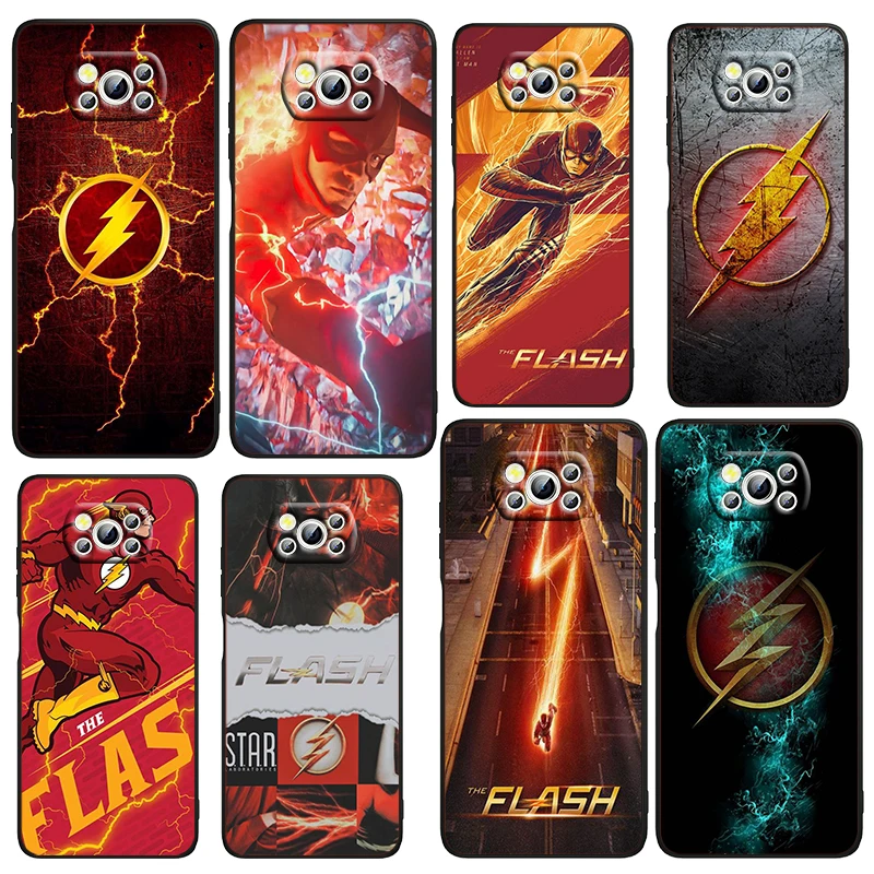 

Phone Case For Xiaomi Mi Poco X5 X4 X3 NFC F4 F3 GT M5 M5s M4 M3 Pro C50 C40 5G Justice League The Flash Black Cover