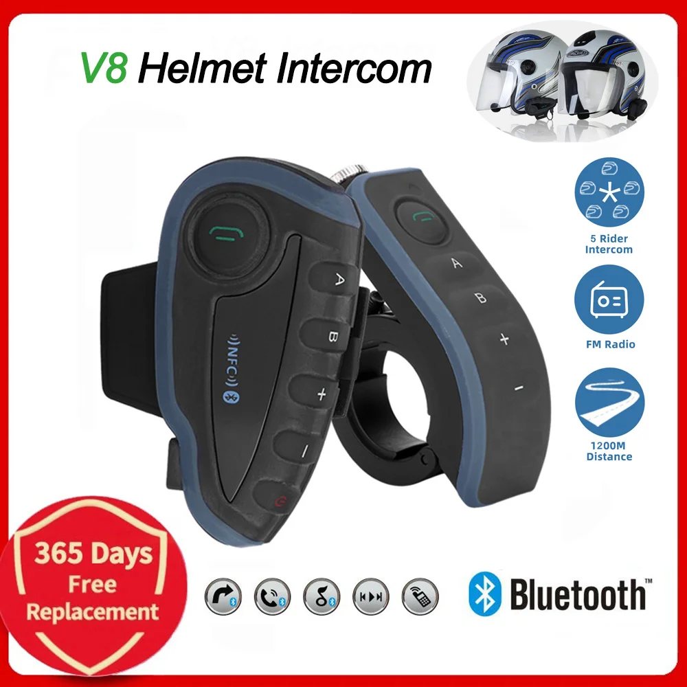

Bluetooth-гарнитура для мотоциклетного шлема, 5 динамиков