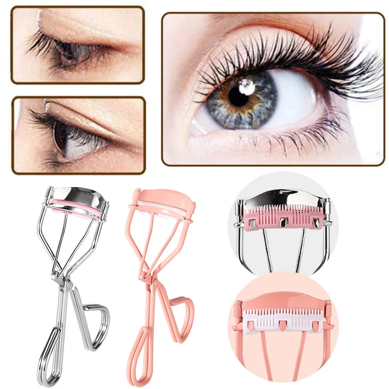 

Professional Eyelash Curlers With Rubber Comb Eye Lashes Curling Clip False Eyelashes Cosmetic Makeup Tool Metal Accessories