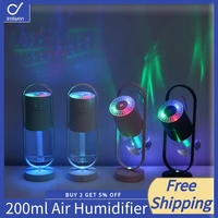 mini 200ml air humidifier electric aroma oil diffuser usb cool mist sprayer air cleaner with colorful night light for home car