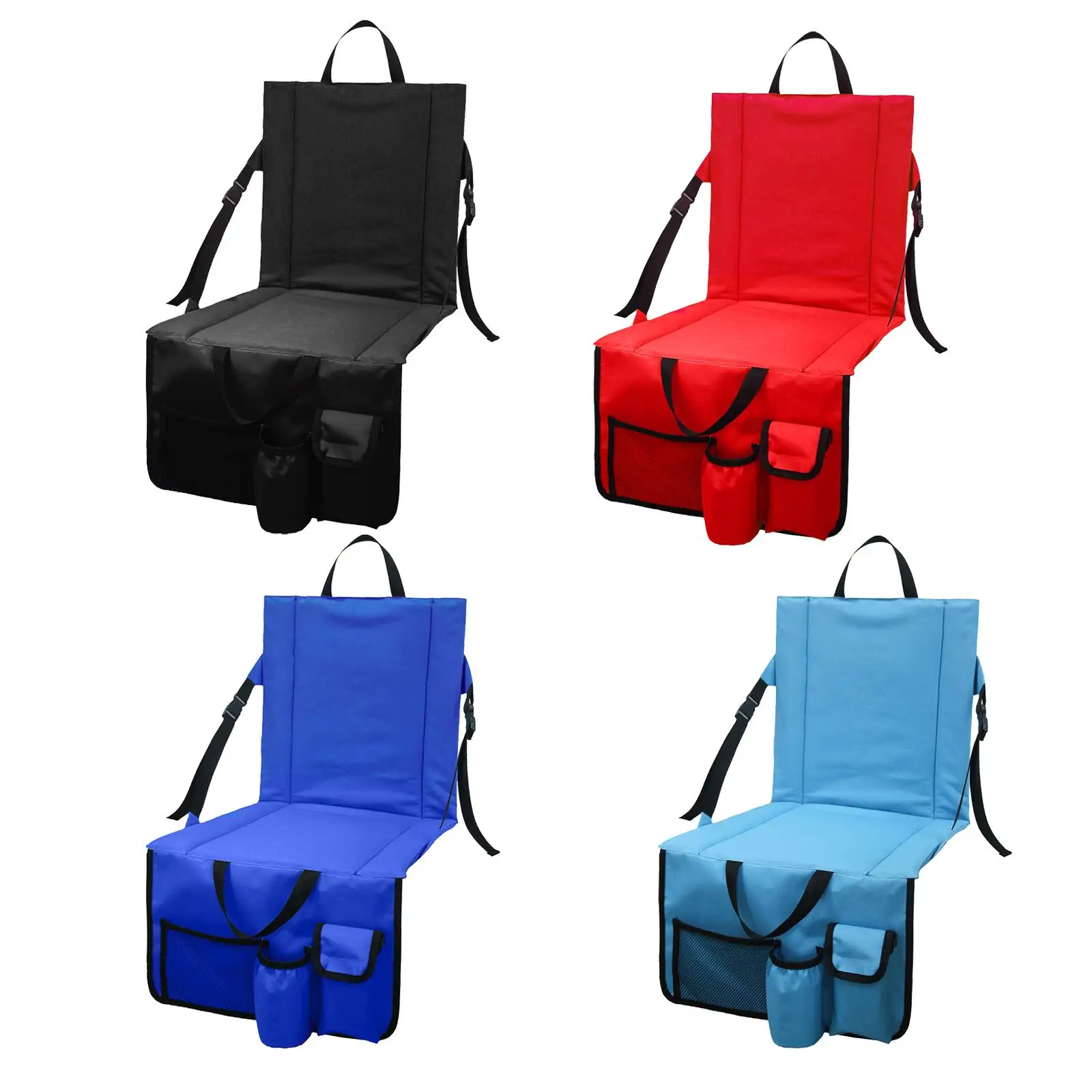 

Portable Stadium Chair with Wide Cushion Mat for Outdoor Camping