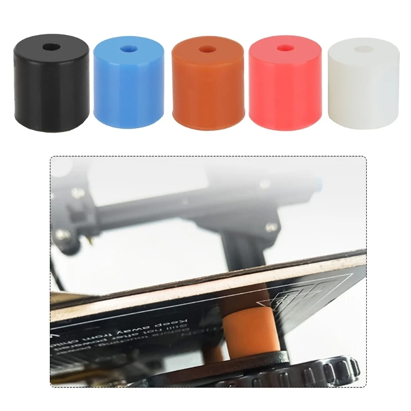 

4Pcs/set 3D Printer Hot Bed Leveling Silicone Column High-temperature Silicone Solid Spacers for Ender3/CR10 CR10S