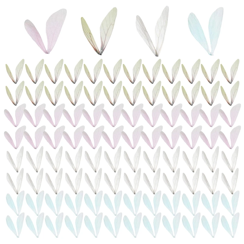 

100 Pcs Faux for butterfly Wings Craft Dragonfly Wing Pendant Wings Earring Pendant for Diy Art Craft Women Earring Dropship
