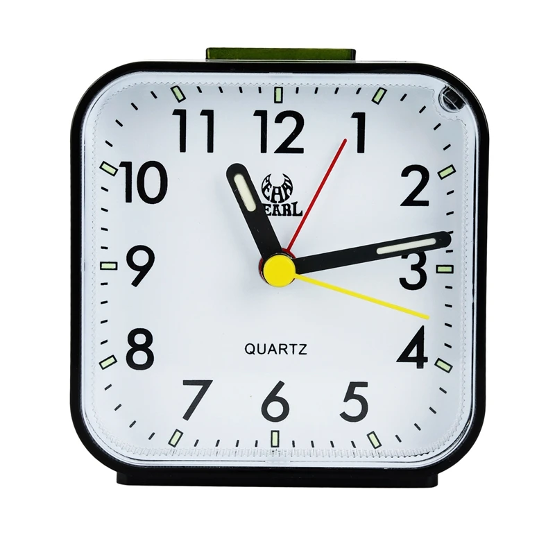 S Bedside Non Ticking Battery Powered Table Clocks Luminous Large Display Snooze Light Function