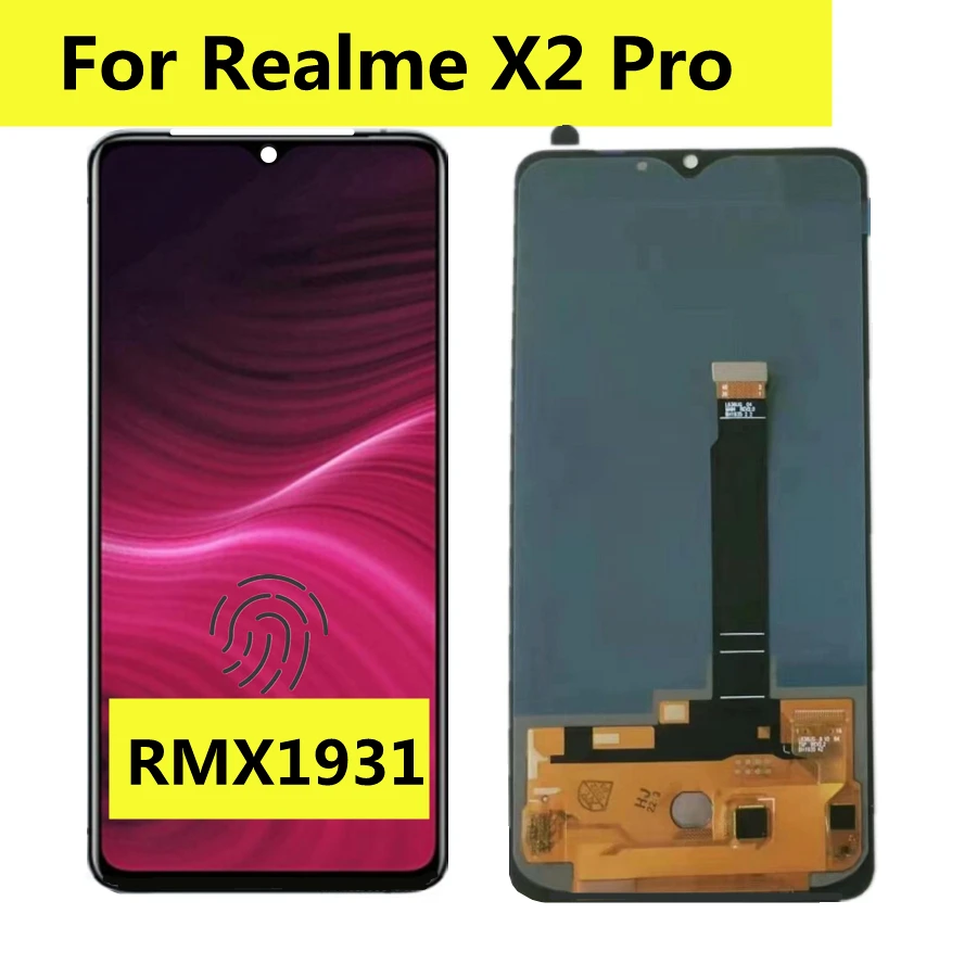 

ЖК-дисплей 6,5 "на органических светодиодах для OPPO Reno Ace, ЖК-дисплей для Realme X2 Pro, сенсорный экран, стекло в сборе для ремонта rmxпульта PCLM10