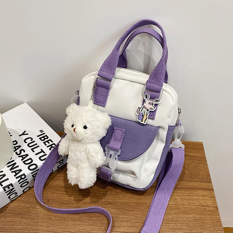 

Cute Cartoon Girl Student Messenger Bag Handbag Mobile Phone Bag Purses Crossbody Bag for Women