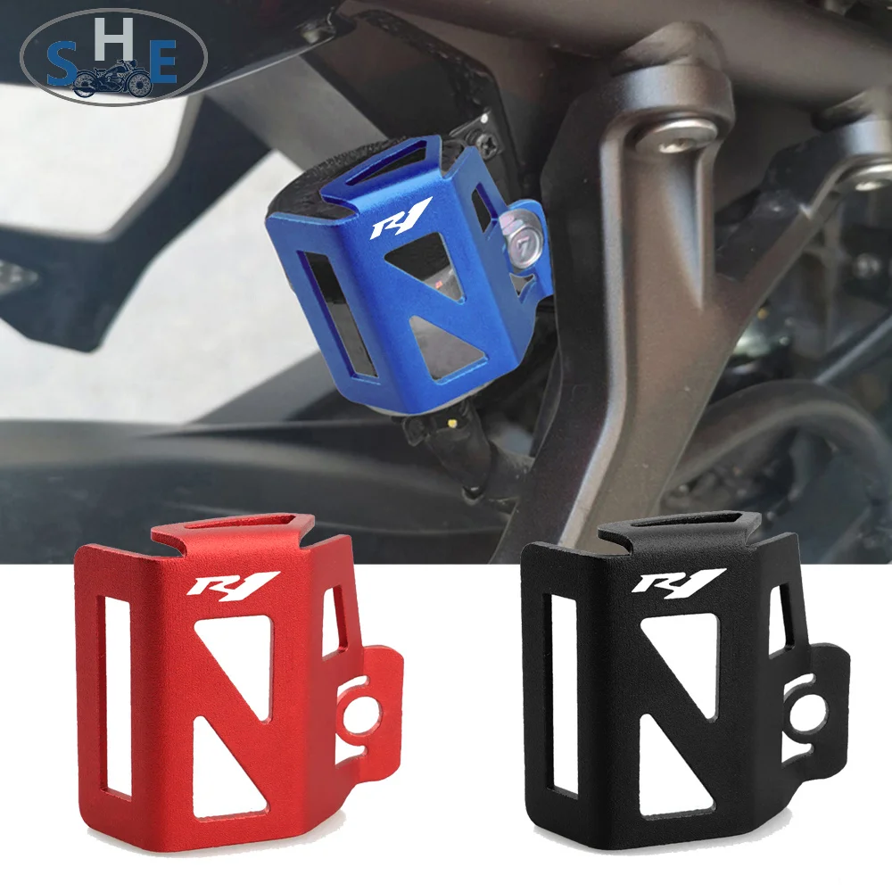

Multiple Colors For Yamaha YZF R1 YZFR1 2012-2021 Motorcycle CNC Accessories Rear Brake Fluid Reservoir Guard Cover Protector
