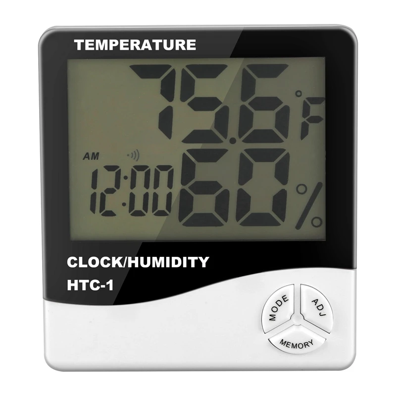 

Метеостанция с цифровым ЖК-дисплеем, комнатный электронный измеритель температуры и влажности, термометр, гигрометр, будильник