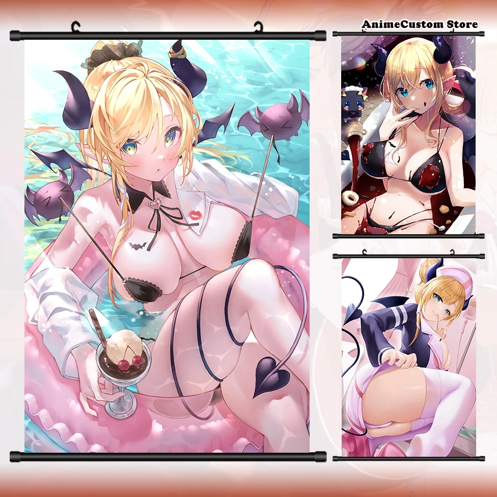 

Аниме Yuzuki Choco Hololive VTuber мультфильм HD настенный свиток рулонная картина постер подвесная картина постер Косплей Декор художественный подарок