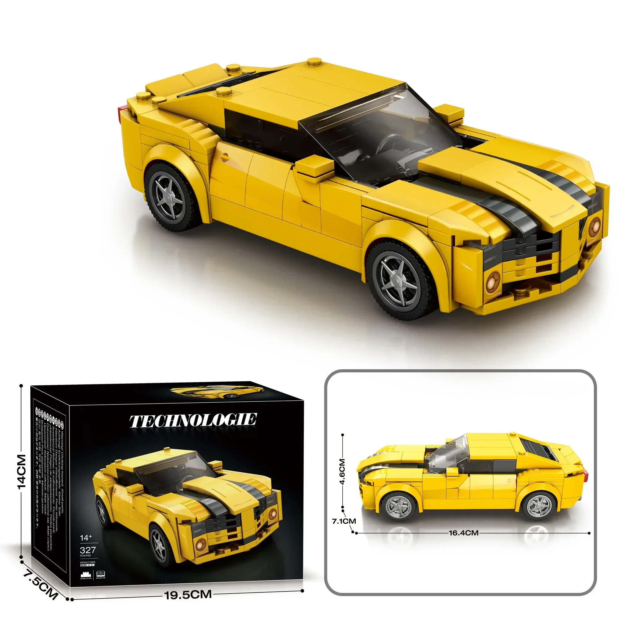 327 Шт. Модель Спортивного Автомобиля Набор Строительных Блоков Городской