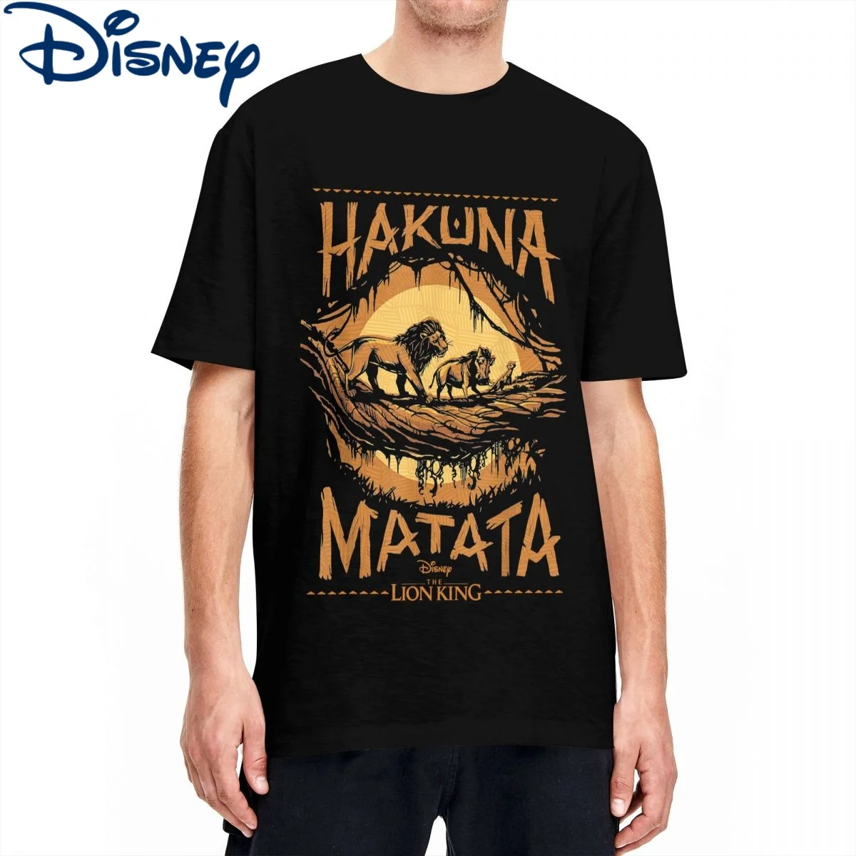 

Футболка Disney The Lion King для мужчин и женщин, хлопковая Веселая футболка с круглым вырезом и короткими рукавами