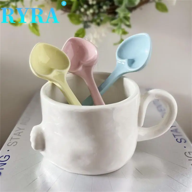 

1pcs Macaroon Love Spoon Coffee Stirring Spoon Ceramic Spoon Dinnerware Tableware Spoon Ice Cream Dessert Spoon Kitchen Tool