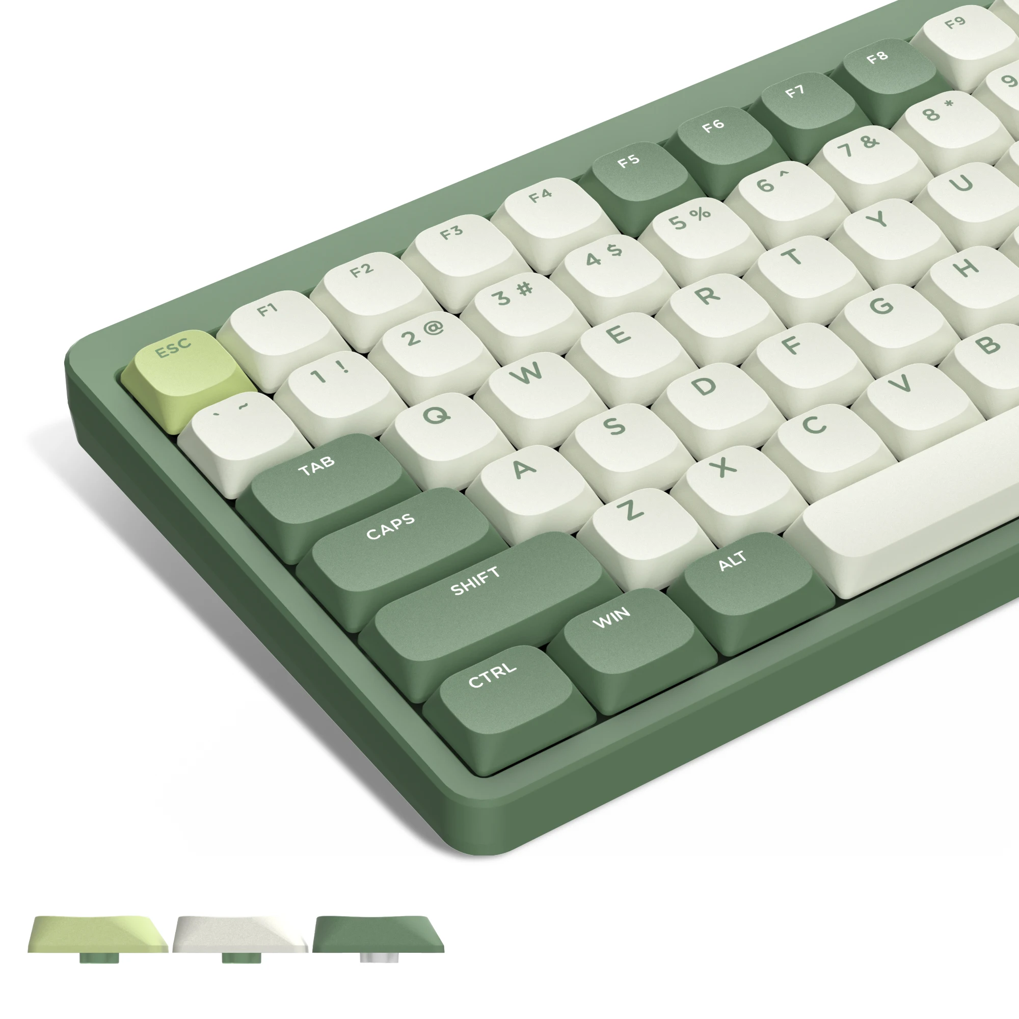 

143 кнопки Macha, зеленые низкопрофильные тонкие колпачки клавиш PBT колпачки для механической клавиатуры Gateron Cheery MX с рабочим расположением США и Великобритании