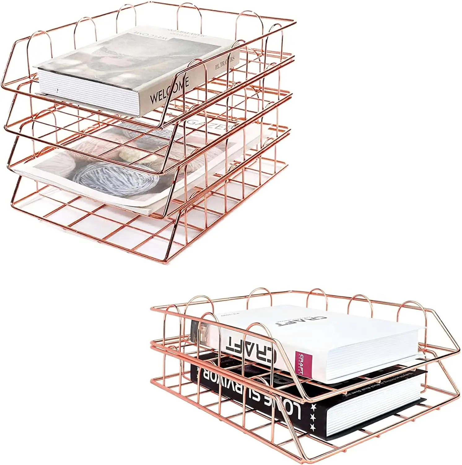 1 шт. стойка из розового золота держатель для журналов книг гальванические