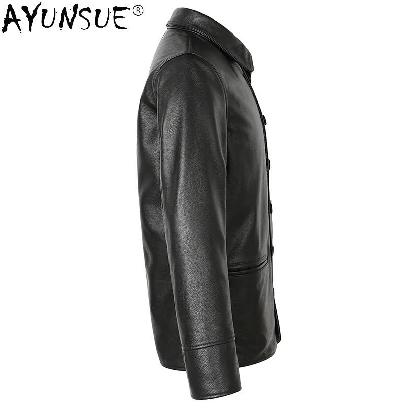 

Hombre High quality Genuine Chaqueta Real Jacket Men Clothes Cuero 2023 Spring Autumn 100% Size Cow Leather Coat Plus