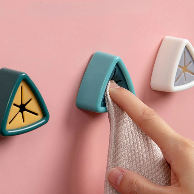 

Kitchen Rag Holder Towel Storage Plug Plastic Dishcloth Plug Punch-Free CreativeHook Clip Rag Storage Home Organiser