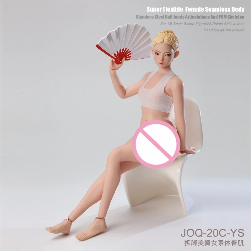 Фото Предзаказ: Бесшовное женское тело JIAOU DOLL JOQ-20C в масштабе 1/6 с съемными ступнями, различные оттенки кожи, для женских экшн-фигурок. №4