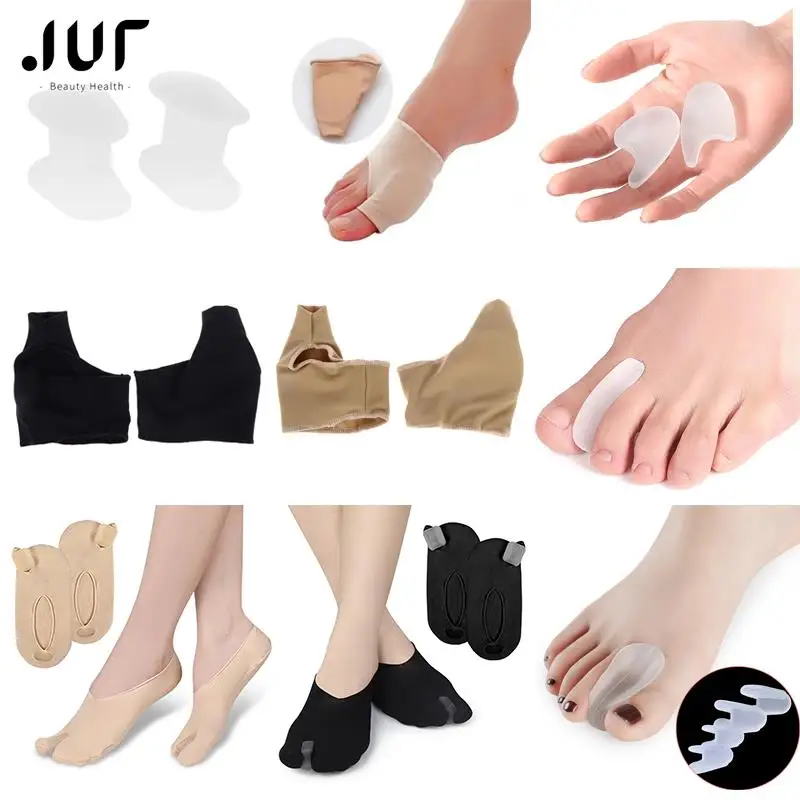 

1 Pair Toe Separator Hallux Valgus Bunion Corrector Orthotics Feet Bone Thumb Adjuster Correction Sock Straightener Brace