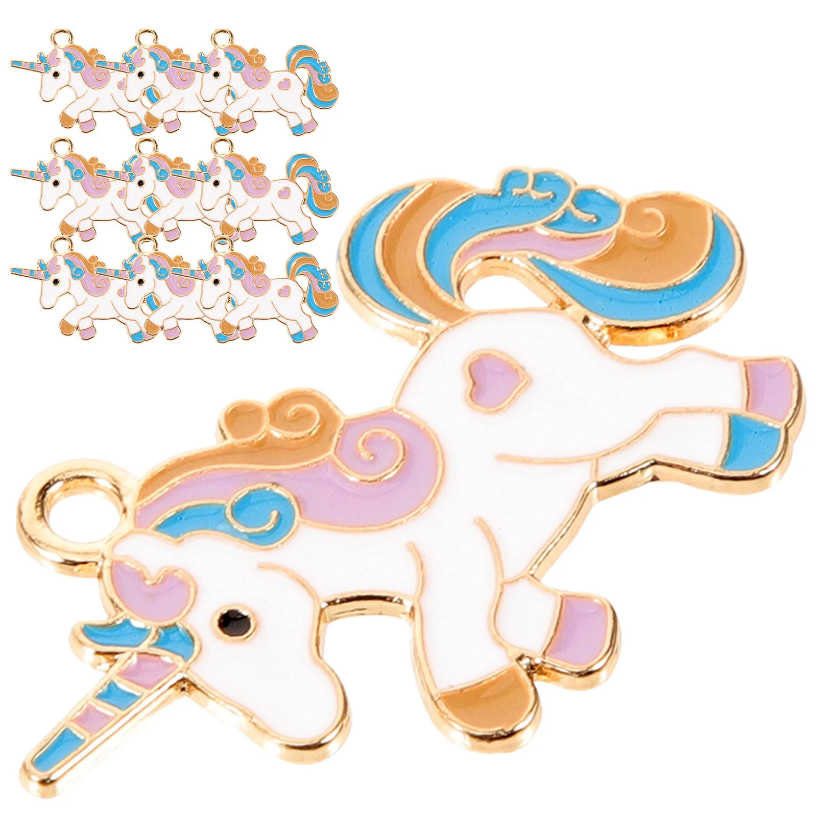 10pcs Jewelry Charms Unicorn Charms DIY Jewelry Making Accessories Metal Keychain Charms