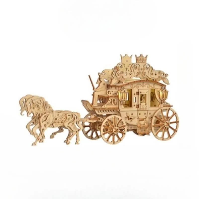 3D деревянная головоломка Rath Yatras набор моделей со светодиодной подсветкой наборы