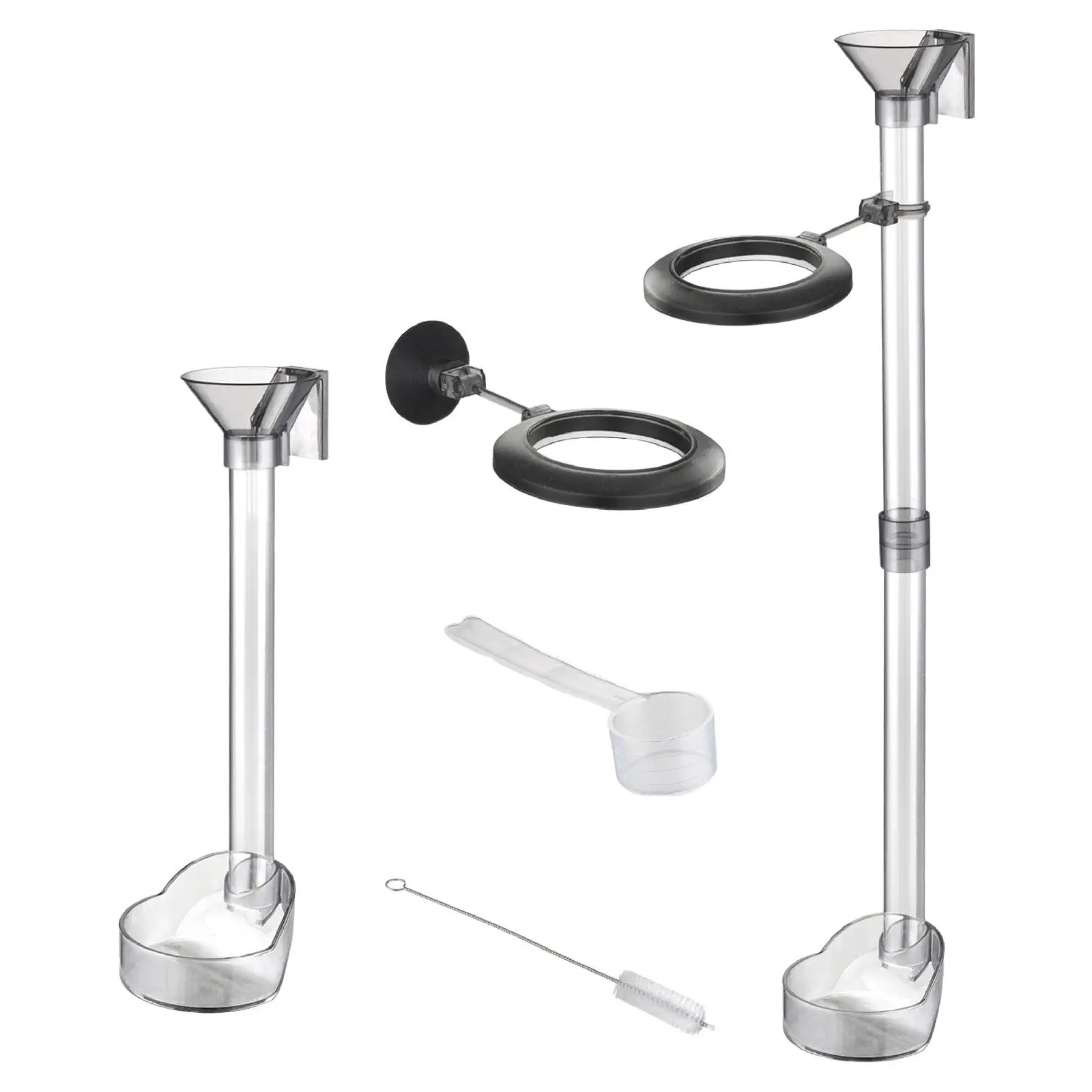 Аквариумная тарелка для кормления креветок и набор трубок с чистящей щеткой