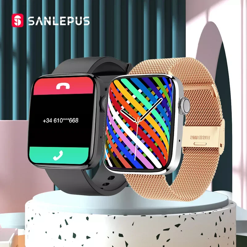 

SANLEPUS 1.8 Inch HD Screen Smart Watch 2022 Men Women Smartwatch GPS Trajectory Bluetooth Call For Android Apple Xiaomi Huawei
