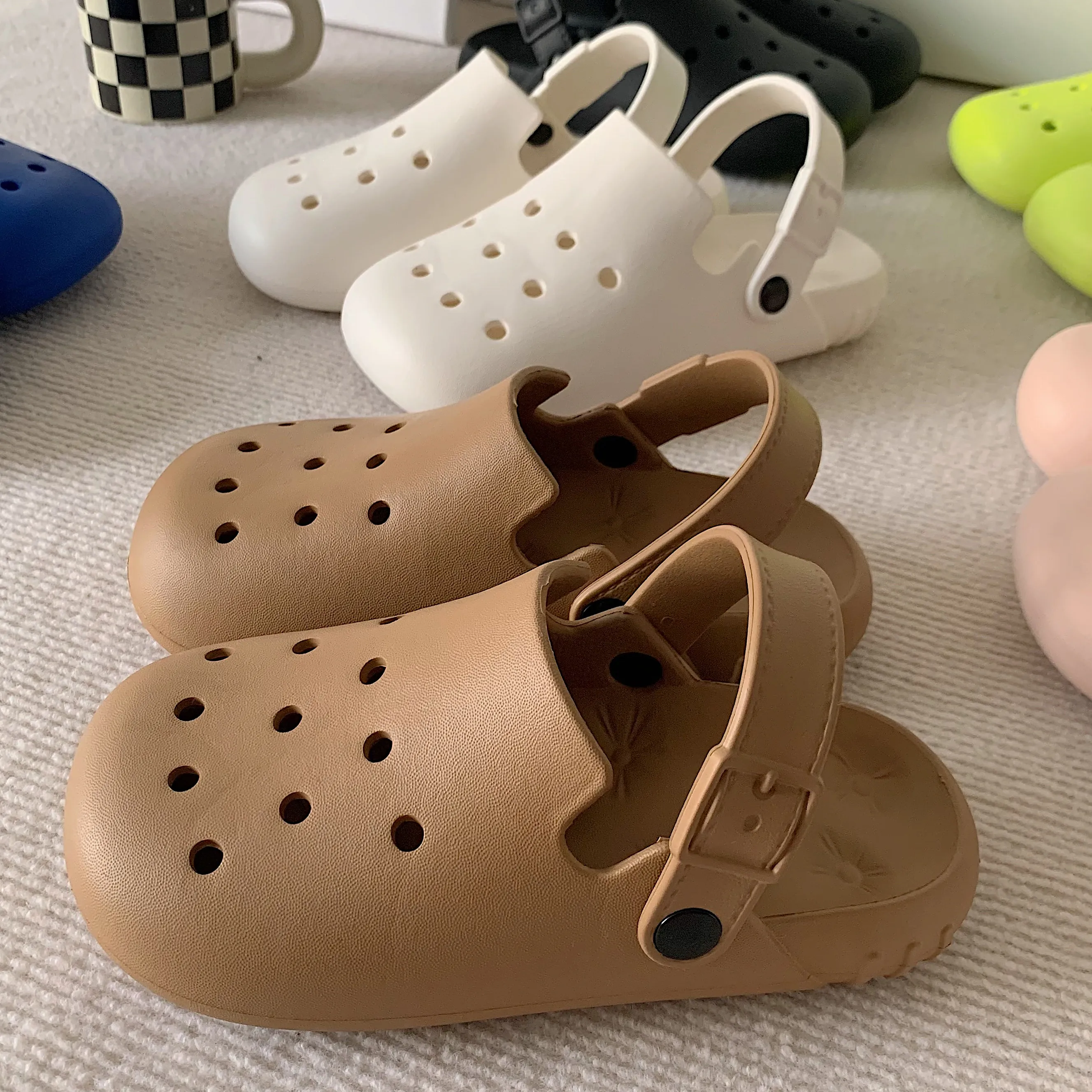 

Women sandals ripped shoes men's beach shoes household slippers outdoor summer casual shoes cute graffiti zebra print flip flops