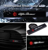 1pc car front grille light accessories led projector logo welcome lamps for alfa romeo 147 159 giulietta giulia mito spider