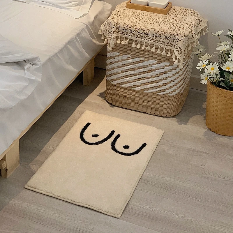 

Абстрактный Коврик INS, напольный коврик, мягкий коврик с мультяшным рисунком для спальни, ванной, впитывающий нескользящий коврик, скандина...