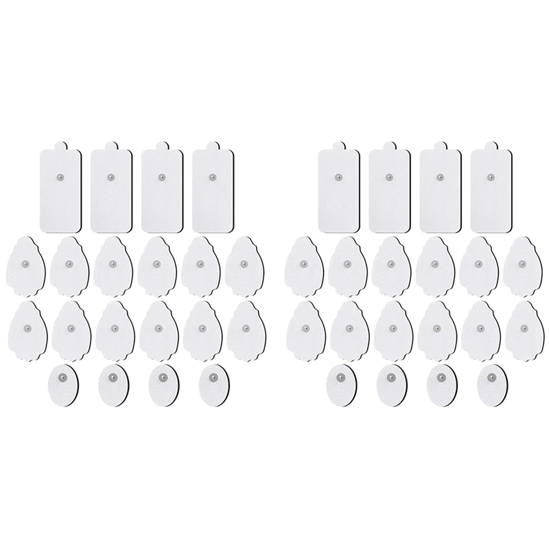 

40 One Electrode Pads, Reusable Self-Adhesive Replacement Pads For TENS Unit Muscle Stimulator Machine