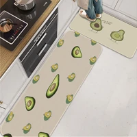 avocado printed printed flannel floor mat bathroom decor carpet non slip for living room kitchen bath doormat