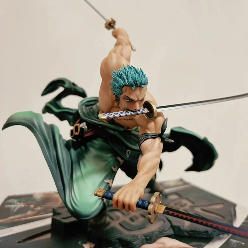 Фигурка Аниме One Piece 30 см из ПВХ GK Roronoa Zoro с тремя лезвиями Sa-max Манга статуя