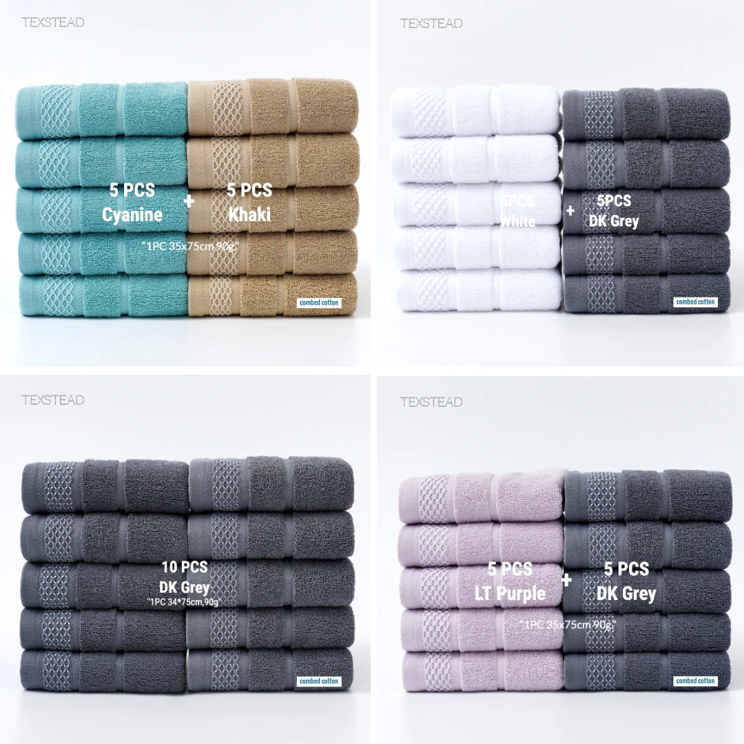 10 шт. набор полотенец для рук из чесаного хлопка 32S