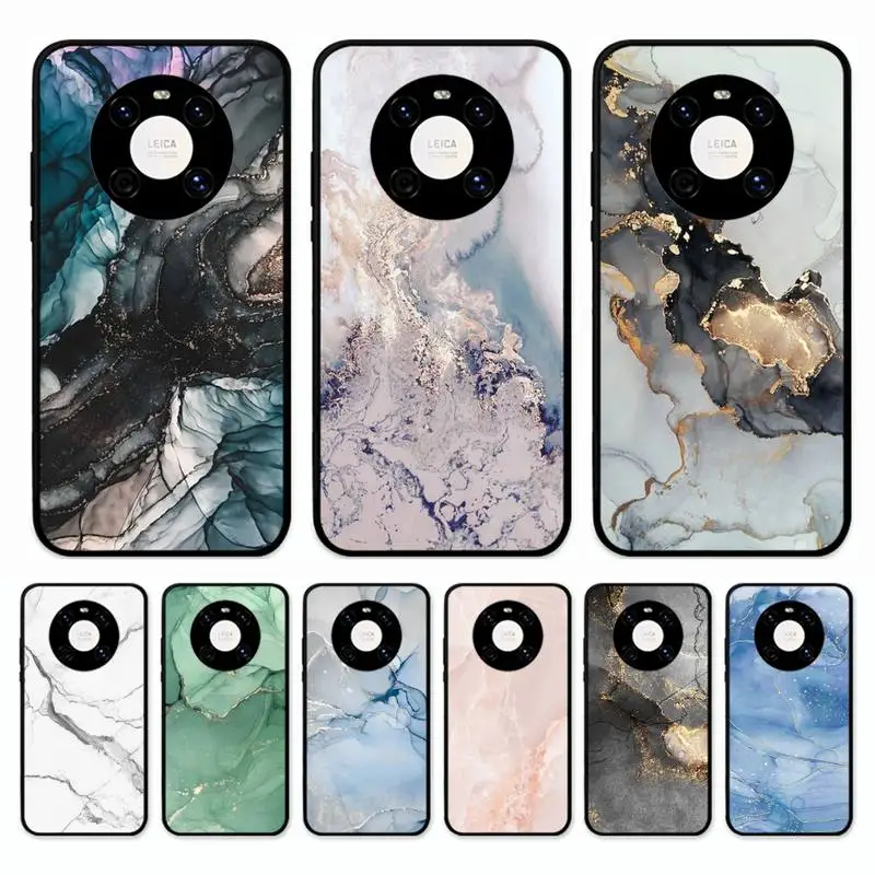 

Marble Phone Case for Huawei Mate 20 10 9 40 30 lite pro X Nova 2 3i 7se