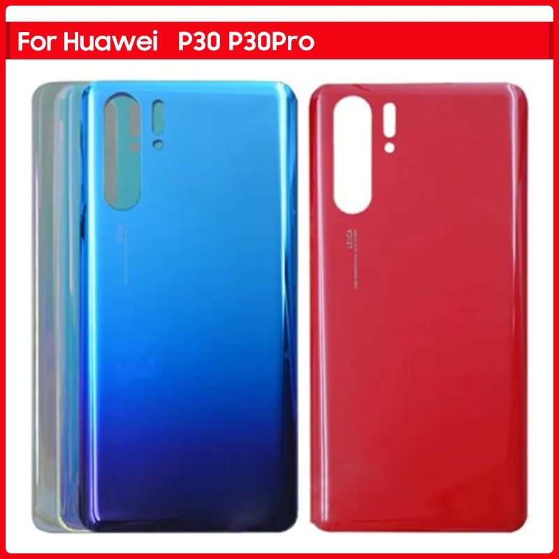 

New For Huawei P30 P30Pro ELE-L09 L29 Battery Back Cover 3D Glass Panel P30 Pro Rear Door Battery Housing Case Adhesive Replace