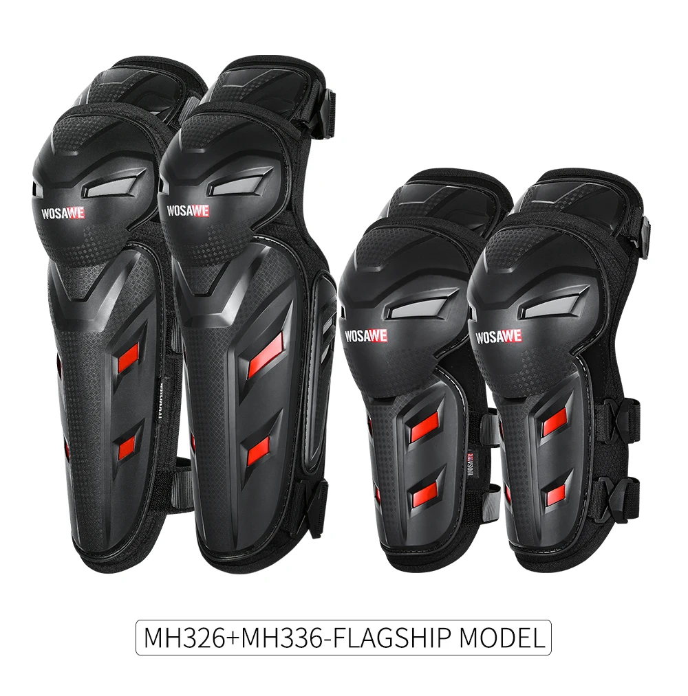 Защита WOSAWE для мотоциклистов гонок катания на коньках коленей голени защита