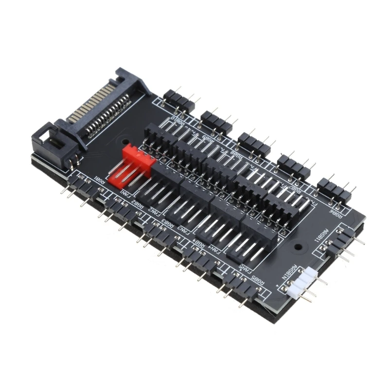 ШИМ-вентилятор + ARGB светодиодный концентратор синхронизации 2 в 1 беспроводной