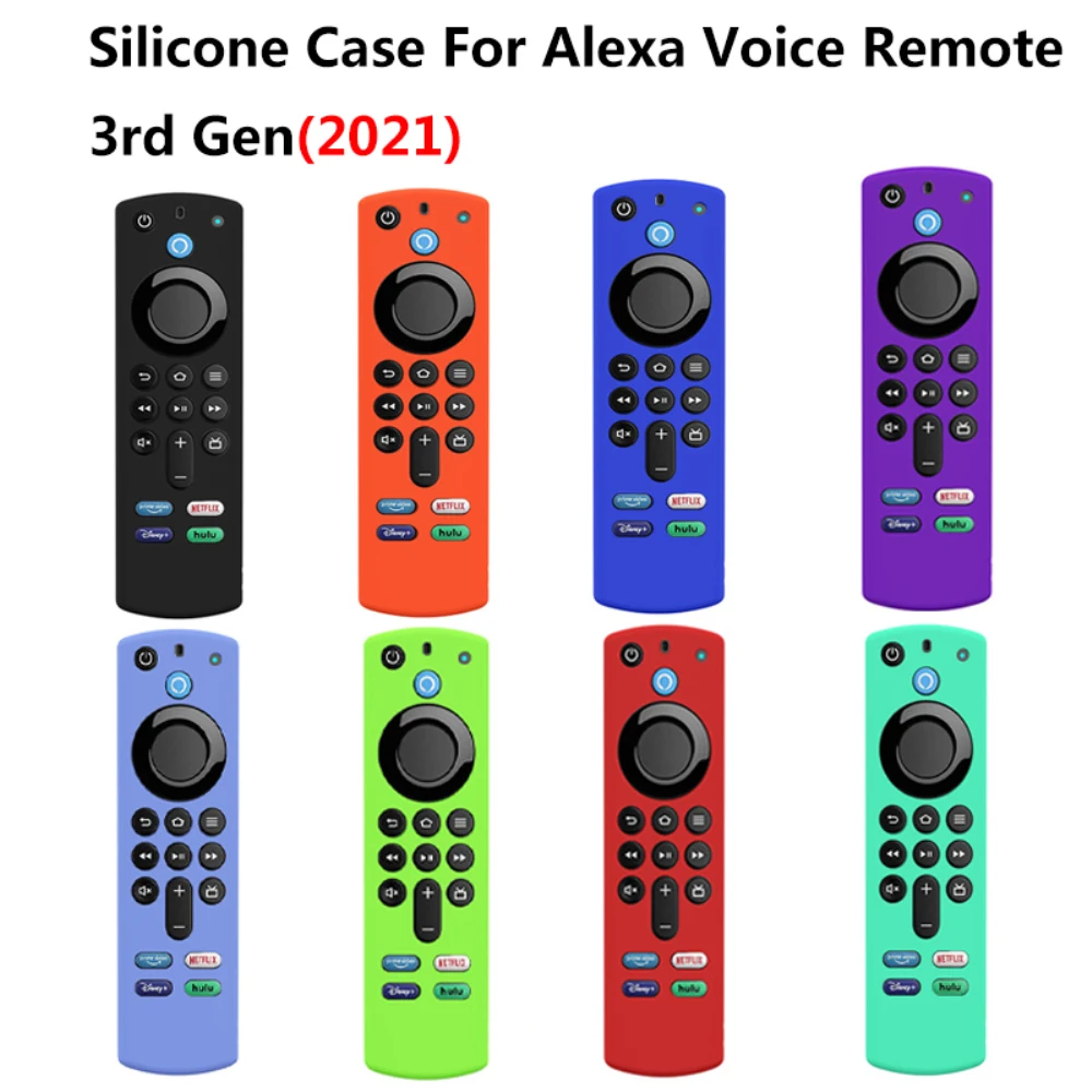 

Silicone Remote Control Case For Alexa Voice Remote 3rd Gen Cover Protective Skin Sleeve Remotes Control Protector