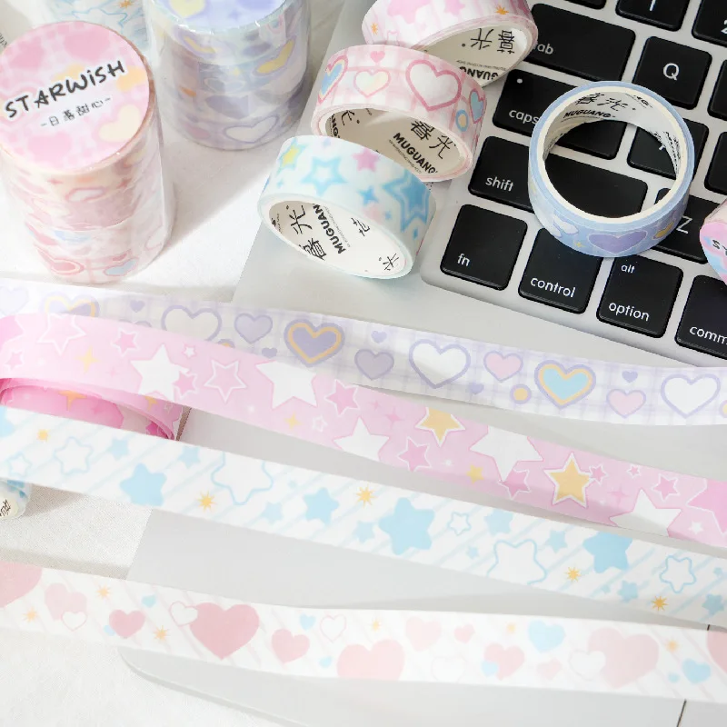 4 стиля каждый 200 см скотч Washi. Свежие и милые наклейки с узорами сделай сам рамка