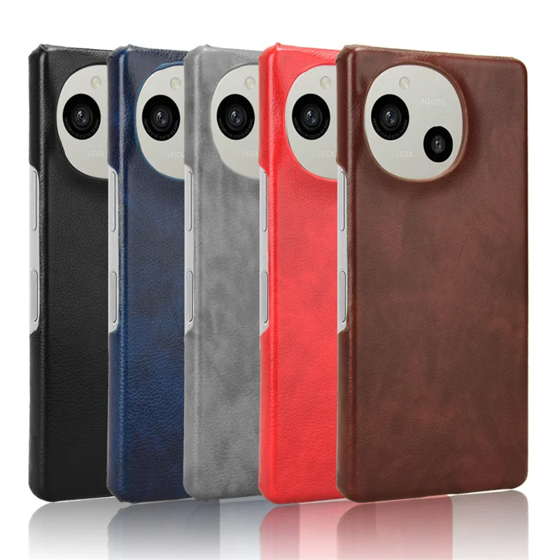 ДляSharp Aquos R9 SH-M28SG Чехол из искусственной кожи с жесткой задней крышкой матовый