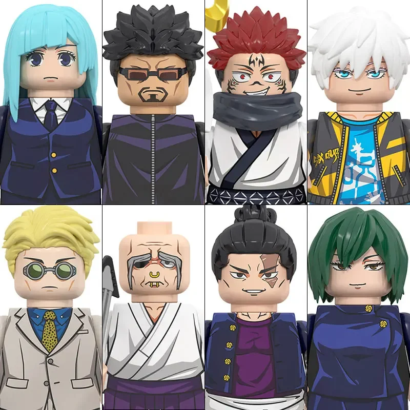 Конструктор Jujutsu Kaisen, 48 деталей, мини-фигурки Годжо Сатору, Итадори Юдзи, Рёмен, рождественский подарок для детей, аксессуары (art.: 3920dc4ed86d3) - 3920dc4ed86d3